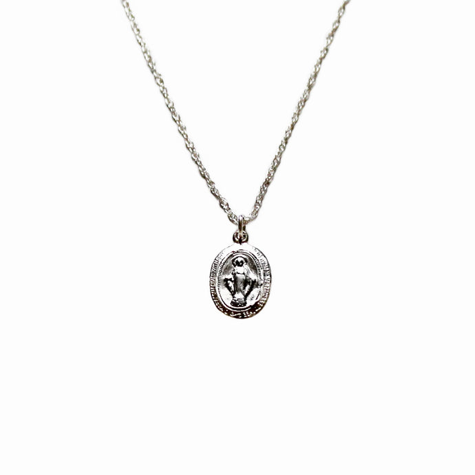 Mother Of Christ Silver Necklace